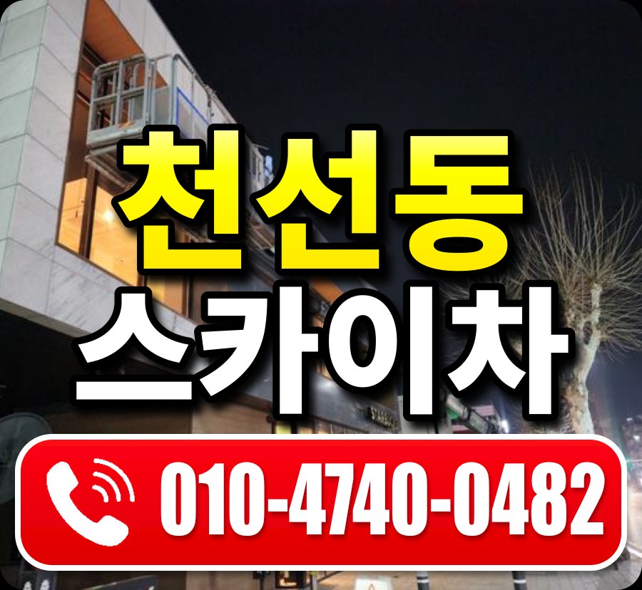 천선동 스카이차 010-4740-0482