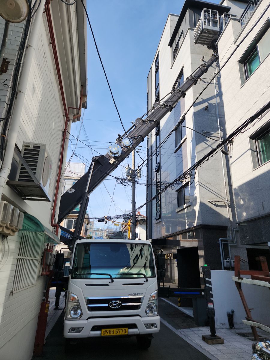 스카이차·고소작업차 실제 작업 현장 4