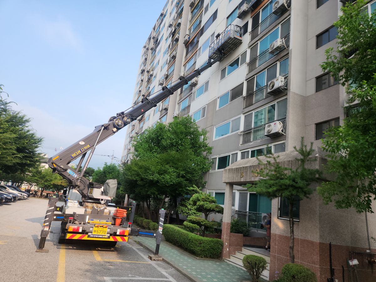 스카이차·고소작업차 실제 작업 현장 1