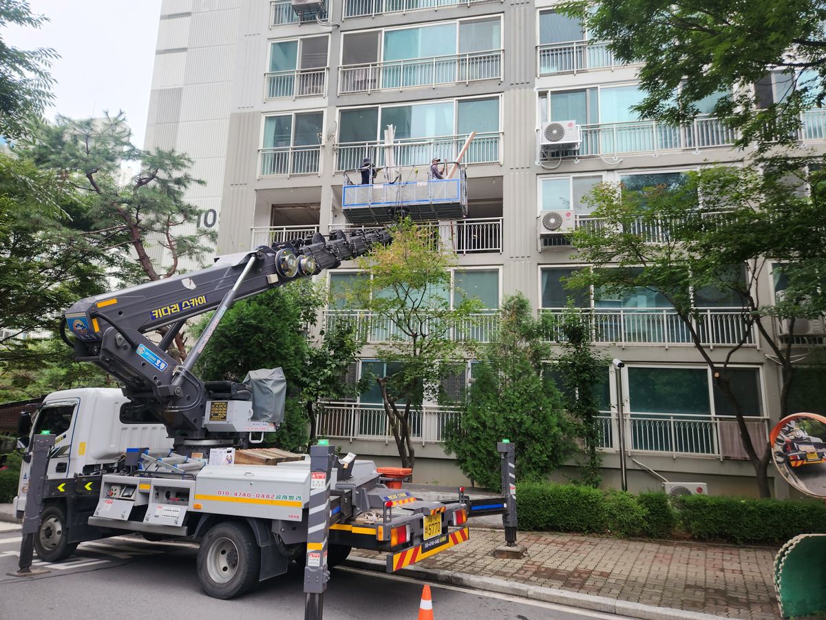 스카이차·고소작업차 실제 작업 현장 3