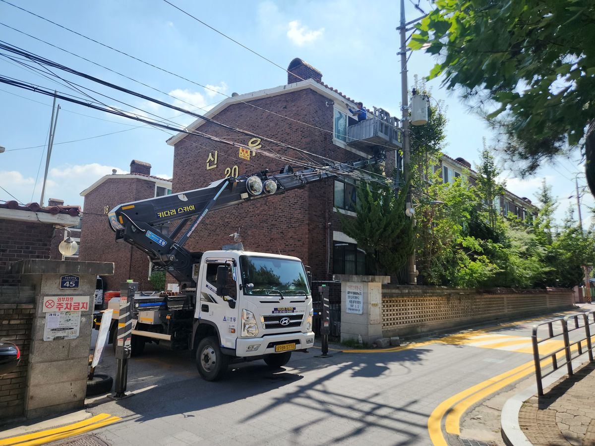 스카이차·고소작업차 실제 작업 현장 3