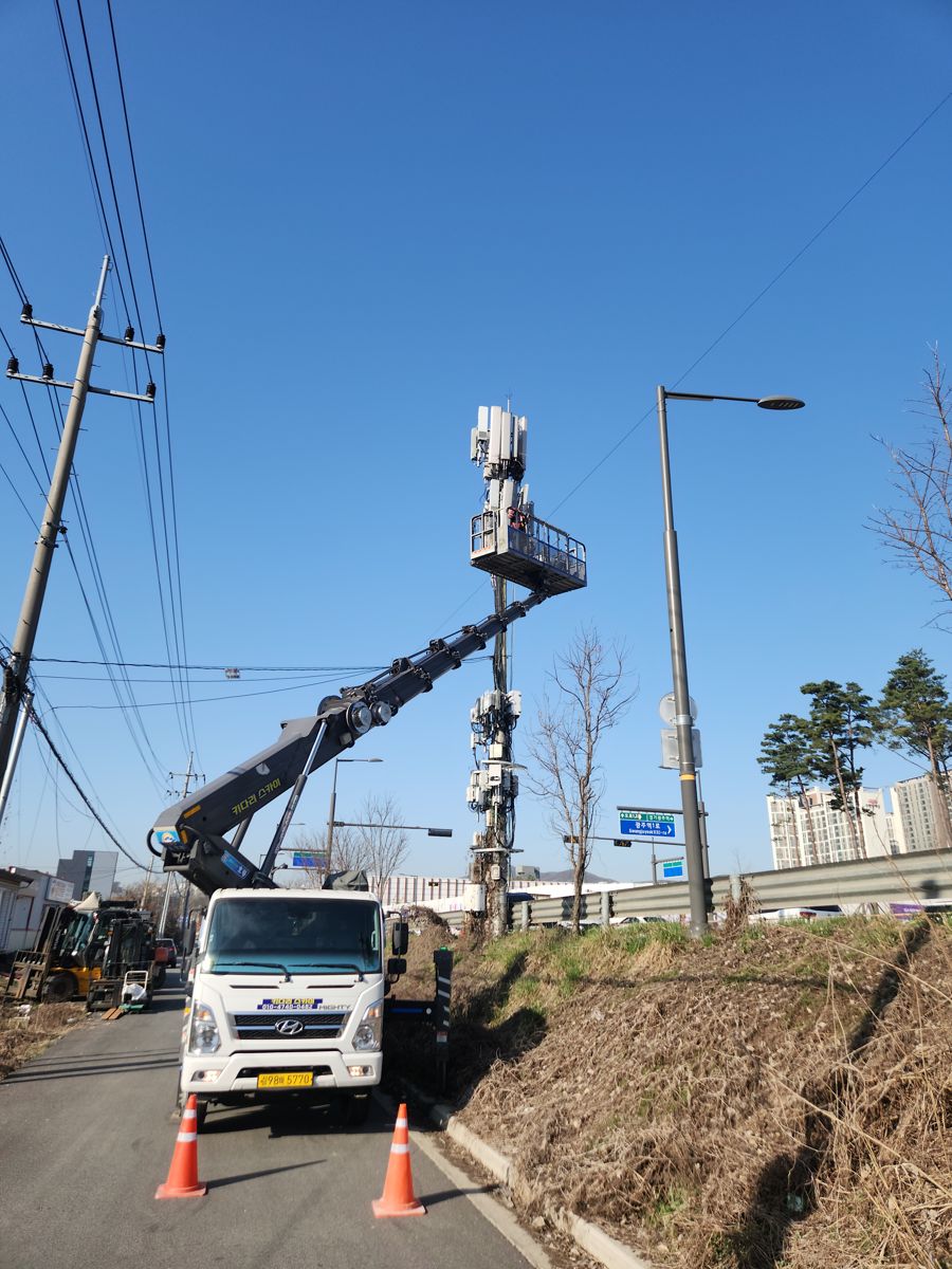 스카이차·고소작업차 실제 작업 현장 6