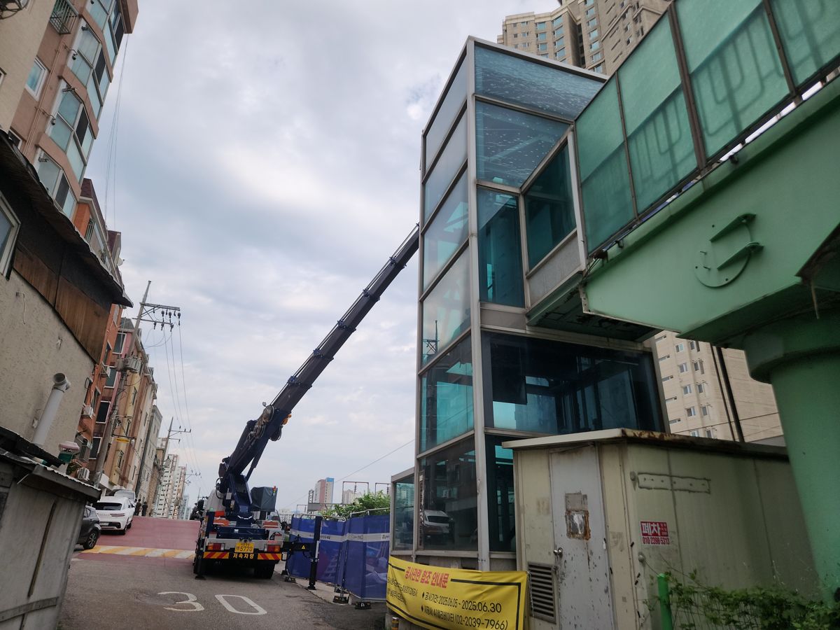 스카이차·고소작업차 실제 작업 현장 5