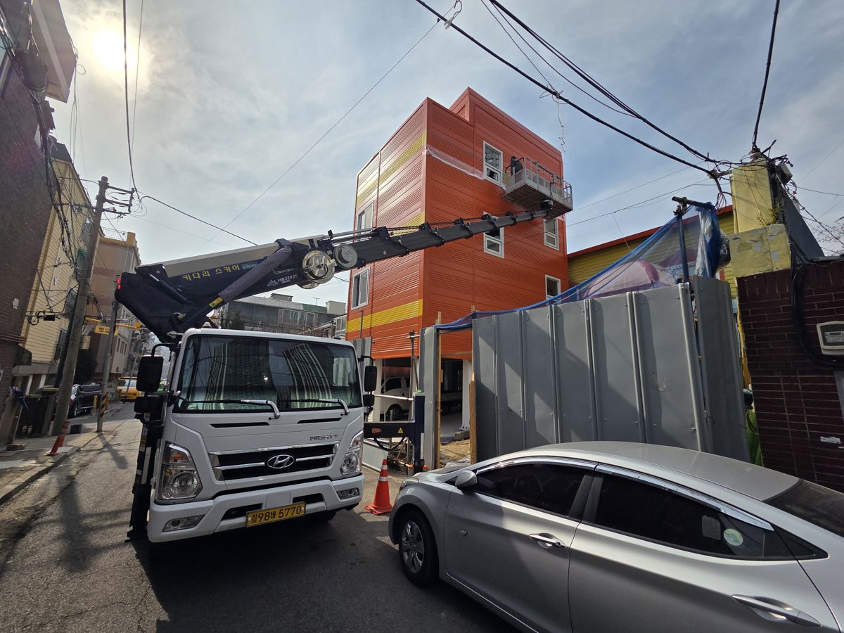 스카이차·고소작업차 실제 작업 현장 6