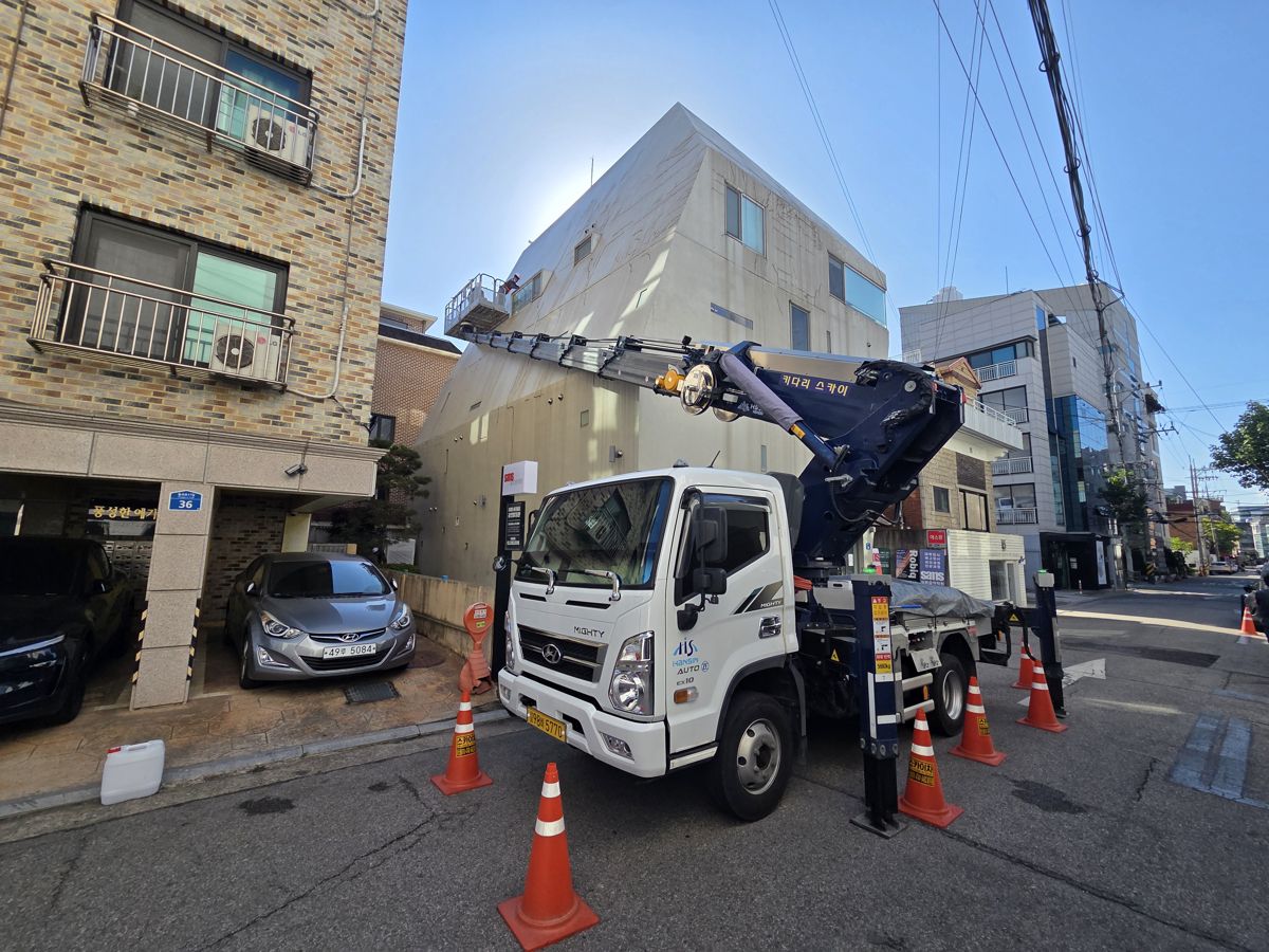 스카이차·고소작업차 실제 작업 현장 5