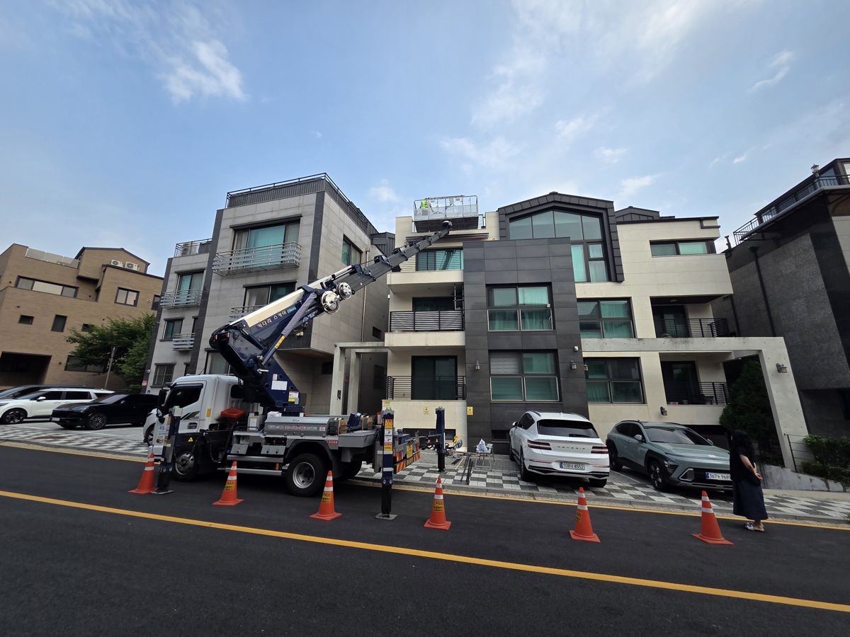 스카이차·고소작업차 실제 작업 현장 1