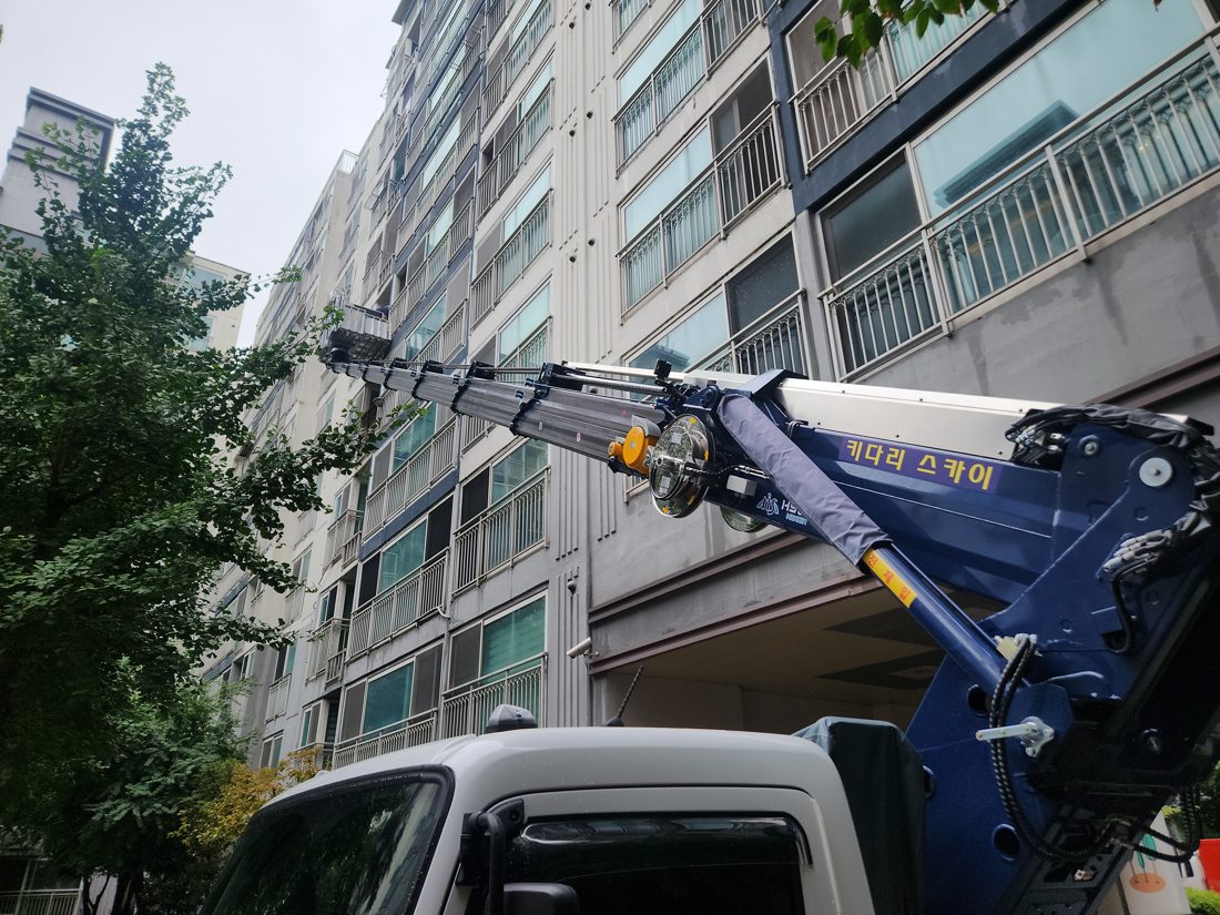 스카이차·고소작업차 주택가 현장
